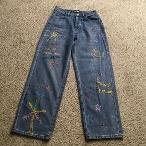 MILANO/“SKIP SMILE”GRAFFITI BOYFRIEND JEANS